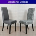 thumbnail image 4 of IROOM Chair Covers for Dining Room Set of 6,Stretch Kitchen Chair Slipcover 6 Pieces, Parson Chair Cover 6 Pack, Washable and Removable, 4 of 6