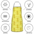 thumbnail image 6 of Yiaed Gold Pineapple Print Kitchen Apron with Hand Wipe Pockets,Big Pocket,Aprons for Women with Pockets, Waterproof for Cooking Baking, 6 of 7