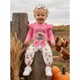 thumbnail image 5 of Cjfdfy Newborn Baby Girl Western Outfits Horse Cowgirl Graphic Long Sleeve Ruffle Romper Country Bow Pants Headband Cute Country Cowgirl Halloween Fall Winter Clothes 0-18M, 5 of 9