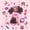 Pink, variant on Erosebridal Cute Black Girls Twin Sheet Sets,Kids Lipstick Cosmetics Pink Sequin Print Stars Bedding 3 Pieces