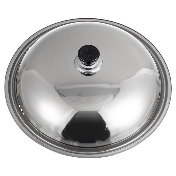 BRIGHTFUFU Tapa de olla de cocina de acero inoxidable, multifunción, antiescaldaduras, gruesa, Protector de cubierta de olla, herramienta de cocina (36cm)