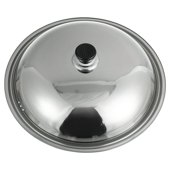TUIBELYN cheese melting dome stainless steel steaming cover splatter screen guard with heat resistant handles griddle grill accessories 36cm