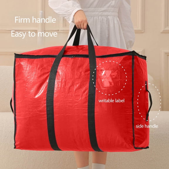 Large Capacity Storage Bag 95L Waterproof, Heavy-Duty Oxford Cloth Storage Organizer for Clothes, Moving, Christmas Decorations with Sturdy Handles