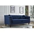 thumbnail image 3 of US PRIDE FURNITURE Hills Tufted Back Nailhead 75.2" Sofa-Dark Blue, 3 of 5