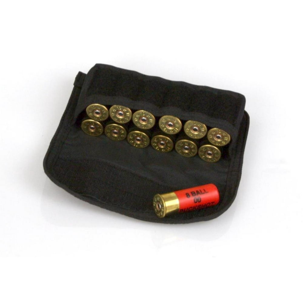 Lot of 12 Black MOLLE Shotgun Shell Ammo Pouch, Holds 12 Rounds