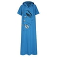 thumbnail image 4 of LOVZFMLL Fashion Women's Spring/Summer Temperament Short Sleeve V-Neck Dress Blue S, 4 of 6
