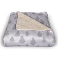 thumbnail image 2 of Creative Products Gray Forest Pattern 50x60 Sherpa Fleece Blanket, 2 of 3