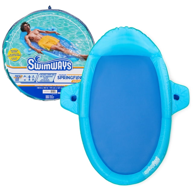 Sillón para piscina SwimWays Spring Float SunCatcher Blue