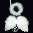 thumbnail image 3 of Sofullue 2 Pcs/Set Baby White Angel Wing Headband Newborn Photography Props Angel Feather Wing Hair Band Headdress Outfits Decor, 3 of 6