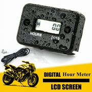 Digital LCD Hour Meter Engine For Boat Generator Lawn Mower Motorcycle ATV UTV