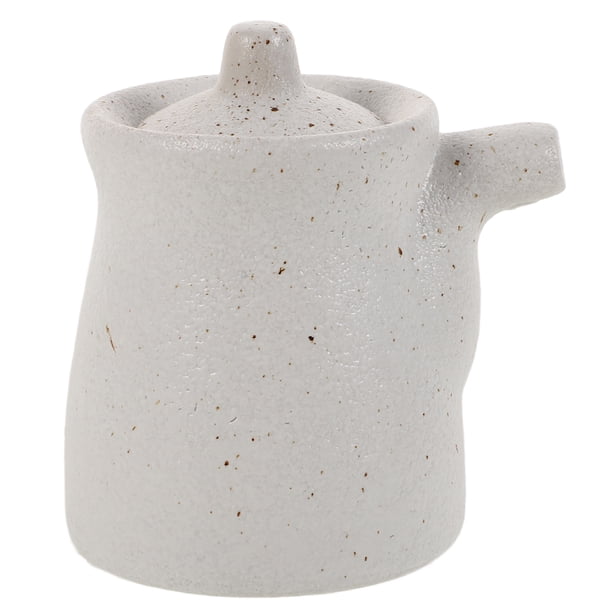 Botella de cerámica para condimentos, dispensador de aceite japonés con tapa, dispensador de líquido de cocina para almacenar aceite y vinagre