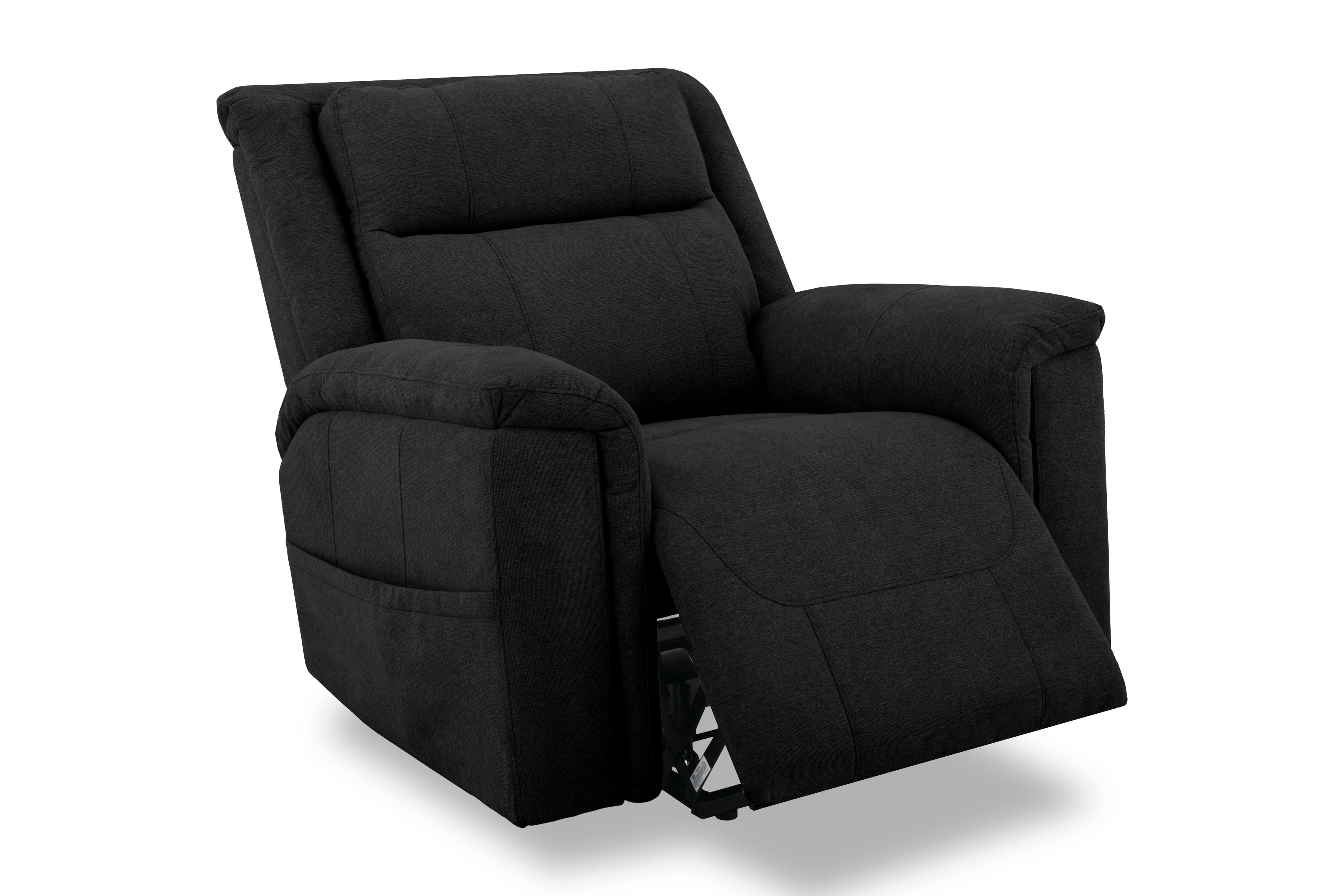 Sealy Posutrepedic Sheldon Lift Assist Recliner with Adjustable Power Headrest in Black