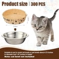 thumbnail image 2 of 600 Pcs Large Pet Disposable Feeding Bowls Liner Bulk Cat Food Bowls Small Paper Dish Paper Liner for Small Dogs Cats Dish Wet Food Feeding Station (Khaki,Paw), 2 of 7