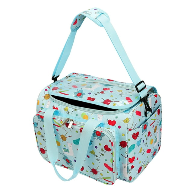 Bolsa grande para tejer, ganchillo, hilo, lana, costura, almacenamiento, bolso de mano Estilo 2