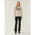 thumbnail image 3 of Relaxed Fit Bow Detail Sweater, 3 of 6