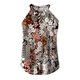 thumbnail image 3 of Playeras,Blusas y Tops,Ropa para Mujer Crop Tank Tops Para Mujer Mujer Vintage Estampado Slim Fit O Cuello Camiseta Top Chalecos Blusa sin mangas (Brown, XXL), 3 of 4