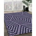 thumbnail image 2 of Ahgly Company Indoor Square Patterned Night Blue Area Rugs, 3' Square, 2 of 6