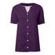 thumbnail image 4 of Nueva camiseta de mujer con cuello en V pequeño y botones sueltos - Camisa con botones de moda para primavera-verano - Prenda informal versátil de color liso, 4 of 5