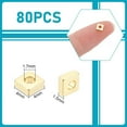 80Pcs 4mm Spacer Beads Small Flat Square Spacers Metal Rectangular Bead ...