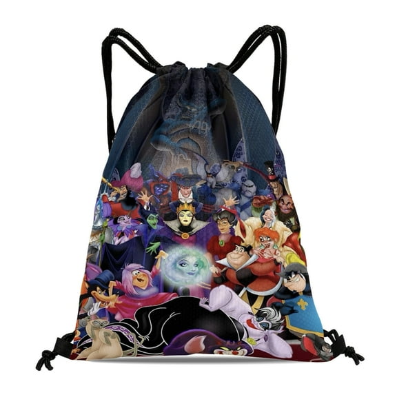 Villains-theme Drawstring Backpack Sports Gym Bag Water Resistant String Bag Cinch Bag，12‘’X16‘’（30X40cm）