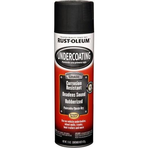 Black, RustOleum Automotive Rubberized Undercoating Matte Spray, 15 Oz