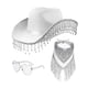 thumbnail image 2 of Cowboy Sombrero de moda Mujeres Hombres Men para disfraces, 2 of 8