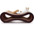 thumbnail image 1 of Rascador de cartón para gatos FluffyDream con forma de infinito, curvo, 1 of 7