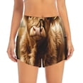 thumbnail image 2 of Gukieu Cute Calf Butterflies A Print Women's Sports Shorts with Drawstring Elastic Waistband for Running, Yoga, Fitness-Medium, 2 of 7