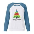 thumbnail image 4 of Qiopertar Mode Femmes Imprimé Col Rond Pull Manches Longues Blouse Confortable Chandail en Molleton Liquidation Livraison Gratuite à Moins de 5$ jusqu'à 90 % de Réduction, 4 of 4