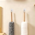 thumbnail image 5 of Spring Tension Rod Holder, 1 Pc Small Transparent Shower Rod Bracket No Drilling, Small Adhesive Tension Curtain Rod Retainer Shower Curtain Rod Holder Shower Wall Hooks, Hole Diameter 1.4 Inch, 5 of 6