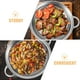 thumbnail image 4 of Olla de cocina de metal portátil Wok de acero inoxidable con asas dobles, 4 of 6