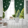 thumbnail image 5 of Fsddascl Christmas Snowflakes Blackout Curtains for Bedroom/Living Room, Thermal Insulated Kitchen Curtains, Xmas Winter Pine Trees Green Grommet Darkening Window Treatment Drapes 52"x63"x2, 5 of 6