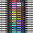 thumbnail image 3 of czcpp-Metallic Brush Pens 30 Colors Art Metallic Markers Soft Brush Tip Calligraphy Paint Pens for Black Paper Rock Painting Lettering Card Making Glass Wood Canvas Plastic Stone Scrapbook Crafts, 3 of 4