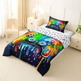 thumbnail image 2 of Erosebridal Ice Cream Teens Gamepad Twin Comforter Sets,Colorful Splash Ink Bedding Set For Kids Boys,Reversible 2pcs, 2 of 7