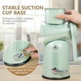 thumbnail image 4 of Rotary Cheese Grater with Handle Vegetable Shredder with 5 Interchangeable Blades, Kitchen Food Slicer and Chopper with Strong Suction Base for Fruit Vegetables Nuts with Blade Storage Box (Green), 4 of 7