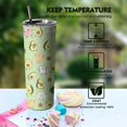 thumbnail image 6 of Cute Green Avocado Skinny Tumbler with Lid and Straw,Avocado Gifts Decor, Unique Birthday Gifts for Women,Avocado Stuff, Avocado Travel Mug Coffee Water Bottle Tumbler 20 oz, 6 of 6