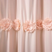 Lush Decor Darla Solid Polyester Shower Curtain, 72x72, White, Single