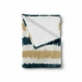 thumbnail image 2 of Striped Soft Flannel Fleece Blanket, Petrol Blue and Beige Paintbrush Strokes Design Lines Hand Drawn Art, Cozy Plush for Indoor and Outdoor Use, 50" x 60", Petrol Blue White Beige, by Ambesonne, 2 of 6