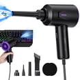 thumbnail image 1 of Goweto Compressed Air Duster - Air Blower - Keyboard Cleaning Kit - Energy Efficient - Environmental Alternative to Spray Air Can - 5.74 oz Powerful Motor(Purple), 1 of 7