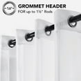 thumbnail image 5 of YEAHMART Emily Voile Sheer Grommet Curtain Panel 1PC, 55"x63", White, 5 of 8