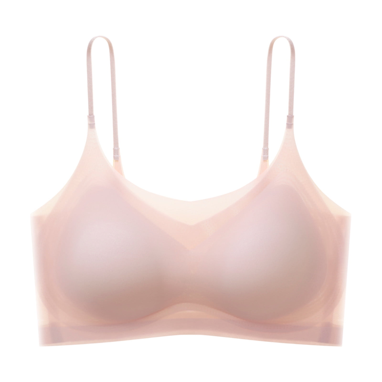 Strapless Push up Bras for Women 3/4Thin Seamless Ice Silk Sling Beauty  Vest Thin Shoulder Strap Tube Top Support Bra for Women Full Coverage and  Lift