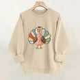 thumbnail image 5 of Thankful Sweatshirt for Womens Funny Turkey Graphic Sweatshirts for Thanksgiving Day Oversized Crewneck Pullover Tops Grateful And Blessed Drop Shoulder Long Sleeve Shirts Fashion Casual Outfits, 5 of 6