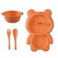 thumbnail image 1 of Meal Set, Portion Control Divided Plate with Fork and Spoon for Kids, 1 of 5