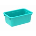 thumbnail image 1 of Storex petit bac à rangement, bleu sarcelle, lot de 5, 1 of 3