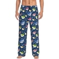 thumbnail image 1 of Fotbe Colorful Cartoon Shark Pantalones de Pijama para Hombre, Pantalones de Dormir, Pantalones de Casa con Cintura Ajustable y Bolsillos-Small, 1 of 6