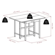 Winsome Taylor 5-Piece Drop Leaf Solid Wood Dining Set in Walnut