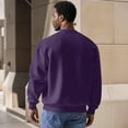 thumbnail image 5 of Zimjoy Purple Sweatshirts for Men Casual Long Sleeve Mens Crewneck Sweatshirts Fashion Solid Color Pullover Cotton Blend Thermal Fall Clothes, Purple XL, 5 of 5