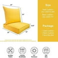 thumbnail image 5 of Outdoor/Indoor 24Lx24W Chair Cushion Set, All Weather Spring/Summer Deep Seat Patio Furniture Replacement Cushions Set(Back and seat) - Yellow, 5 of 13