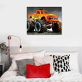 thumbnail image 5 of Creowell Watercolor Cartoon Car Color Racing Vehicle Painting Garage Wall Decor Modern Canvas Prints for Playroom Farmhouse Men Living Room Home 16x12in, 5 of 6