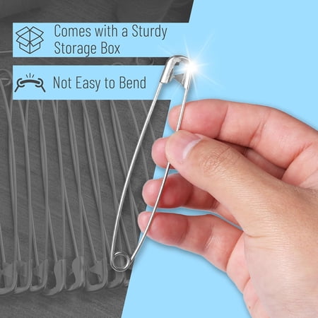 Mr. Pen- Safety Pins, 3 Inch, 30 Pack, Oversize Safety Pin, Large Safety Pins for Clothes